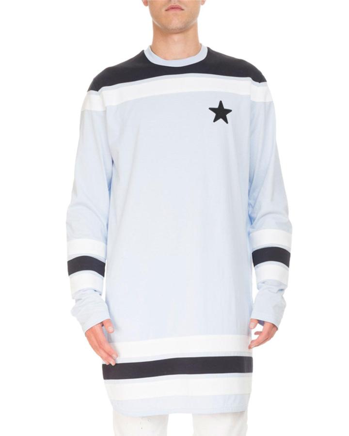 Contrast-detail Long-sleeve Baseball T-shirt