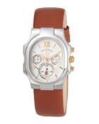 Classic Chronograph Watch W/ Leather,