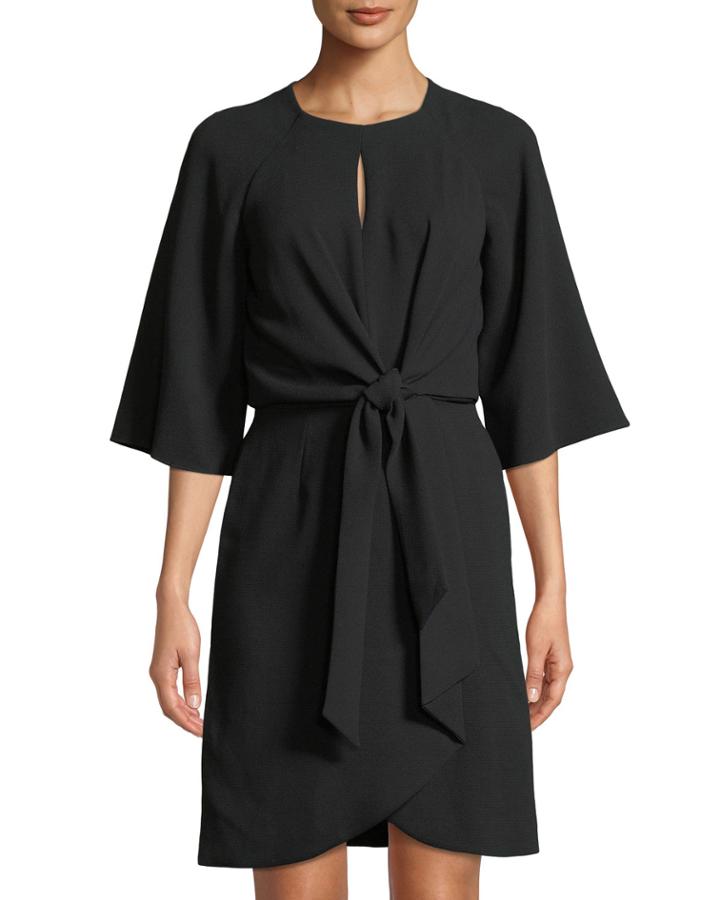 Stretch Crepe Faux-wrap