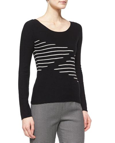 Cashmere-blend Zigzag Knit Top