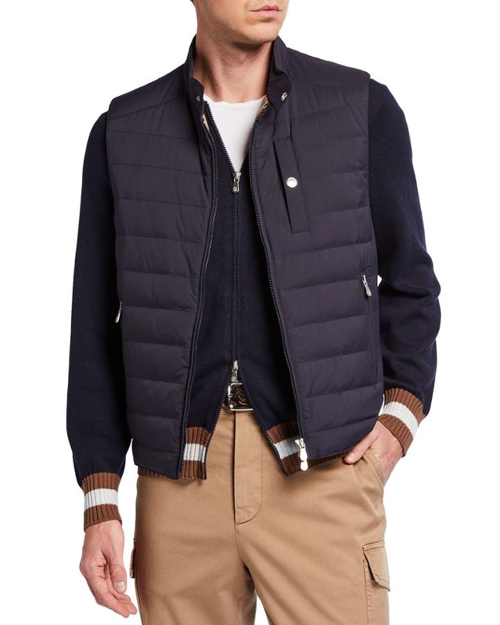 Men's Biker Quilted Vest