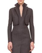 Glen Plaid Notched Bolero
