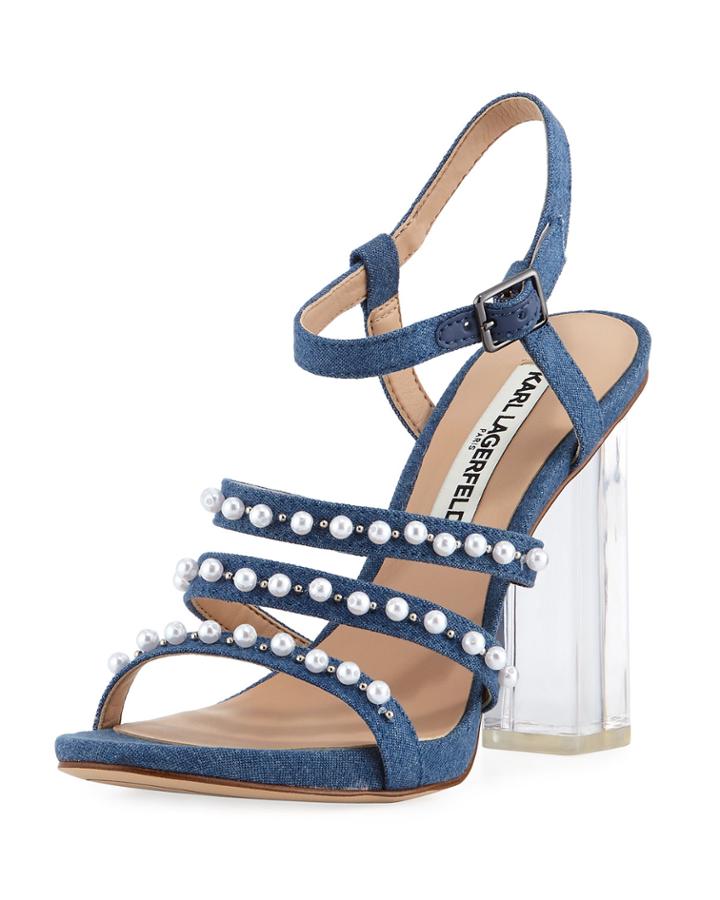 Lara Denim Plexi-heel