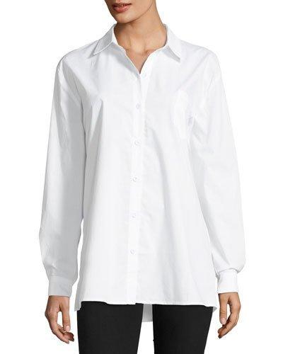 Cutout-sleeve Poplin Blouse