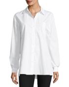 Cutout-sleeve Poplin Blouse