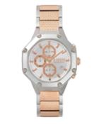 45mm Chronograph Two-tone Textured Bracelet Watch
