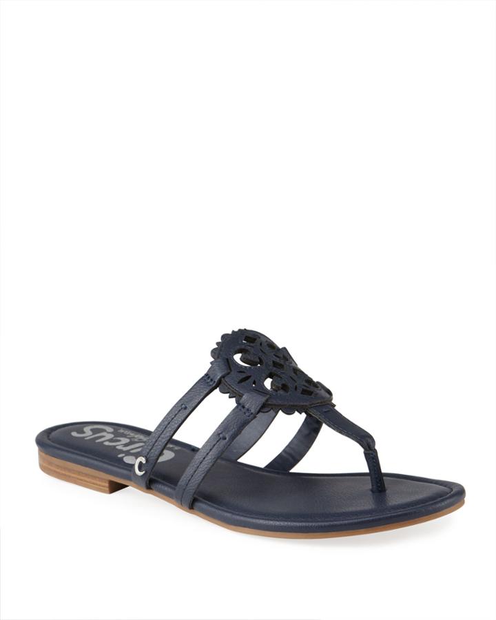 Clara Medallion Thong Flat
