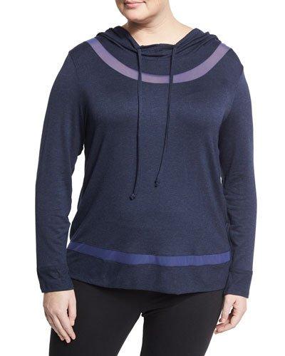 Long-inset Mesh-inset Hoodie,