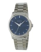 38mm G-timeless Round Stainless Steel Bracelet Watch, Blue