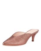 Juno Metallic Kitten-heel