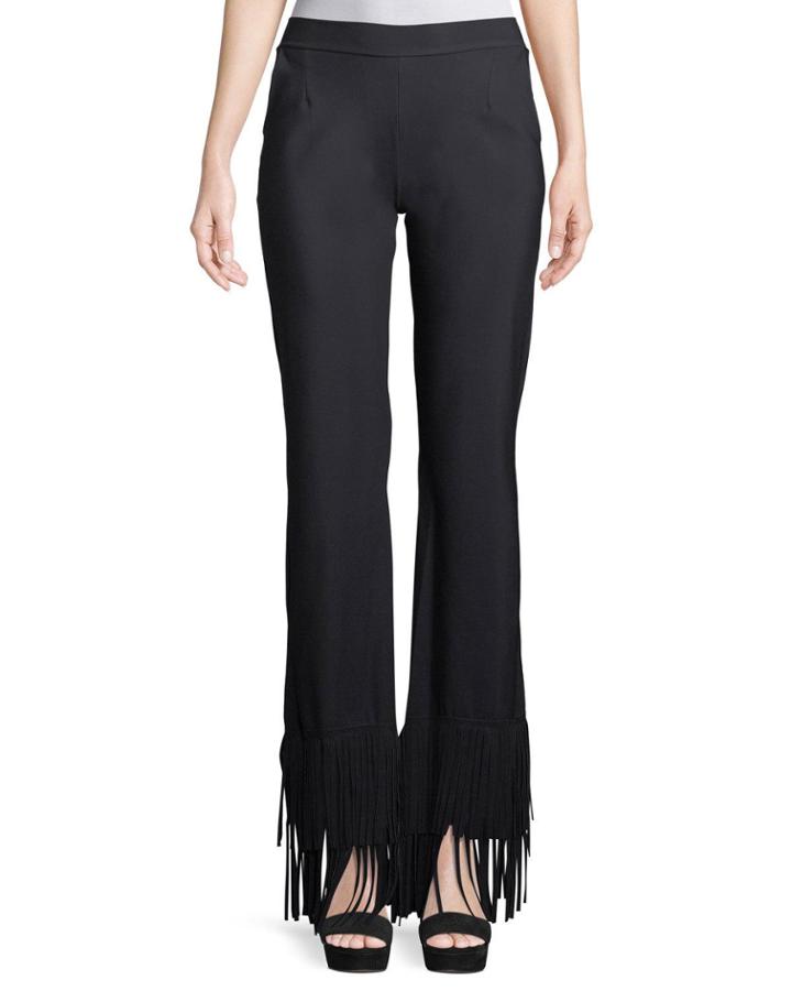 Tonia Wide-leg Pants W/ Fringe