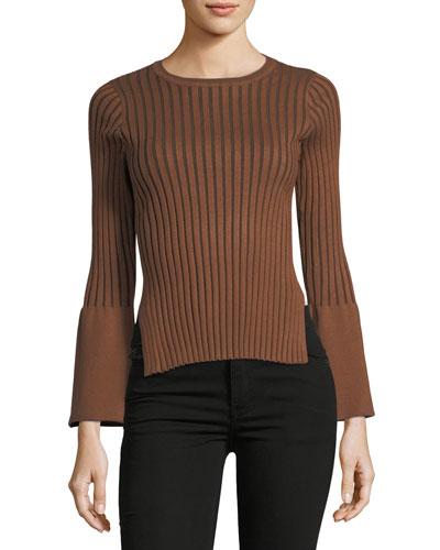 Ribbed Bell-cuff