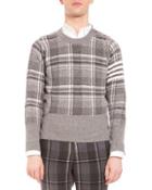 Plaid Intarsia Wool Sweater,