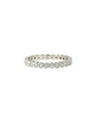 14k White Gold Diamond Eternity Band Ring, 0.63tcw,