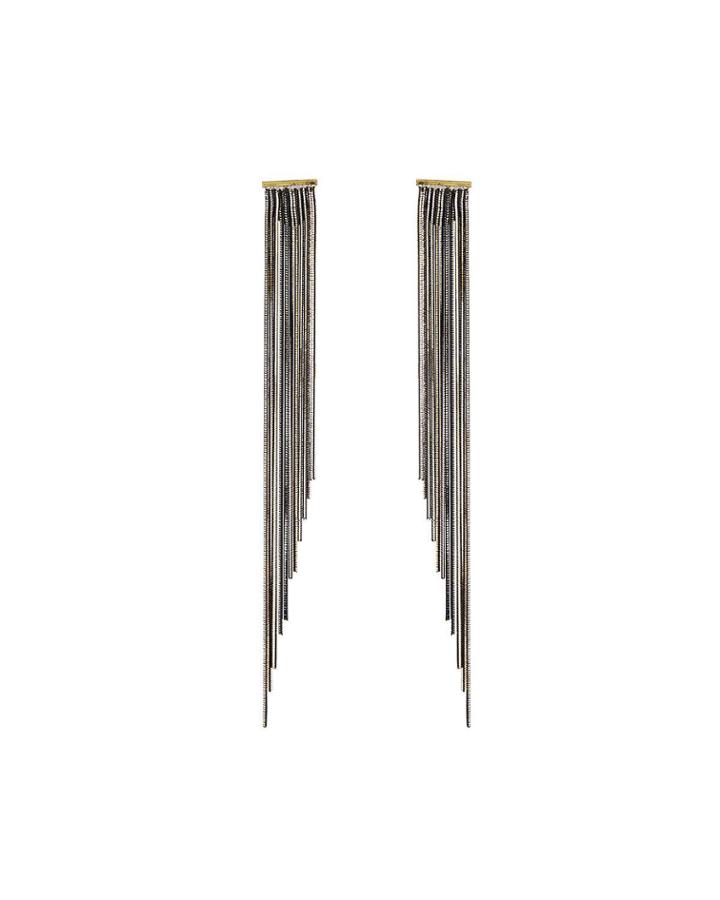 Snake Chain Fringe Drop Earrings