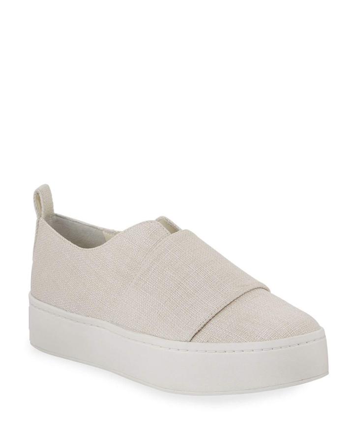 Wallace Slip-on Linen Platform