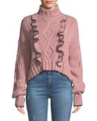 Edna Ruffle Turtleneck Cropped