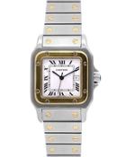 Pre-owned Santos De Cartier Galb&eacute;e Bracelet Watch, Two-tone