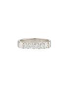 18k White Gold Flat 5-diamond Ring,