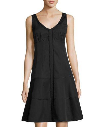 Factory Frock Lace-trim Dress, Black