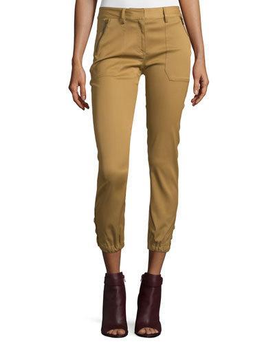 Dune Cropped Stretch-cuff Cargo Pants