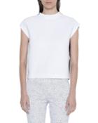 Mock-neck Bicolor Cap-sleeve