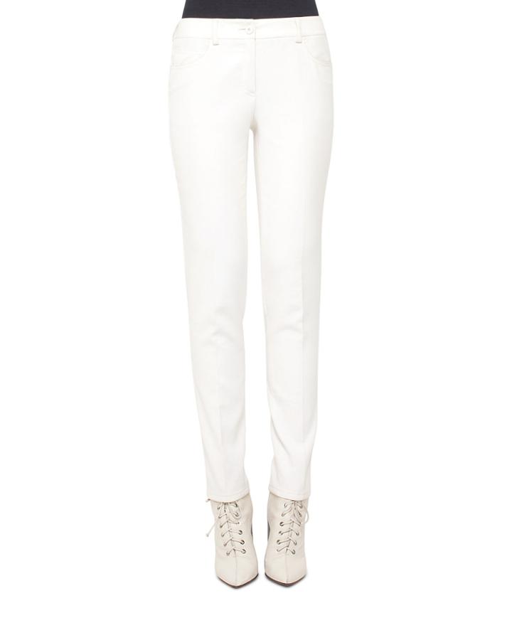 Magda Slim-leg Ankle Pants, Moonstone Ivory