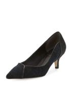 Lydia Manta Ray-print Low-heel Evening Pump