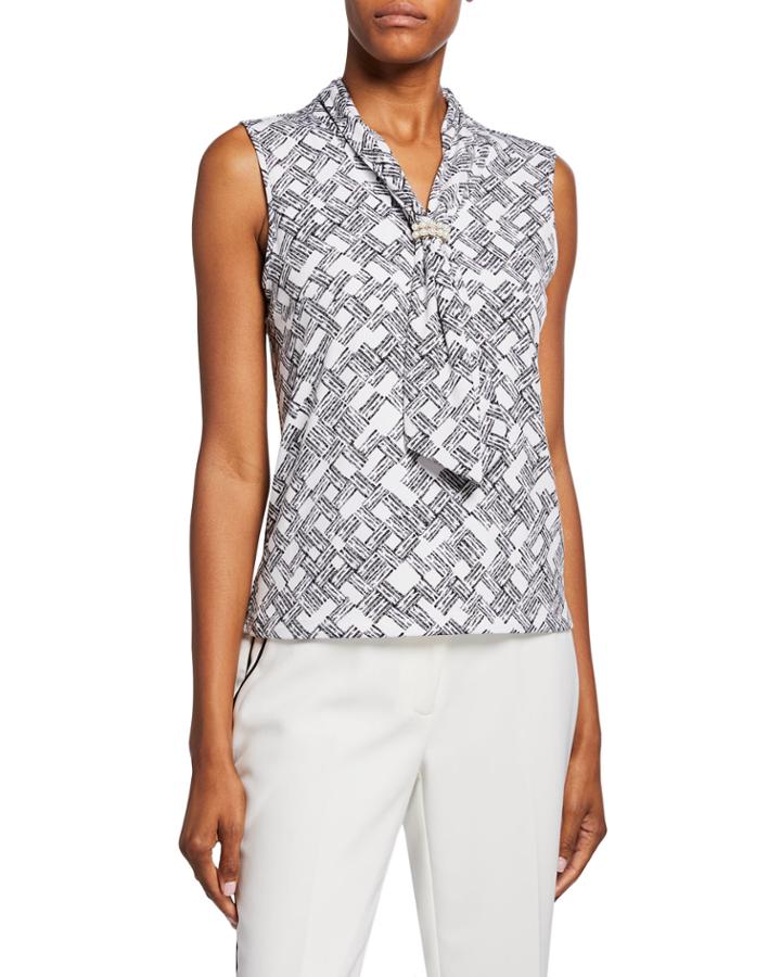 Printed Cluster Knit Top