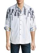 Interstate 40 Woven Button-front