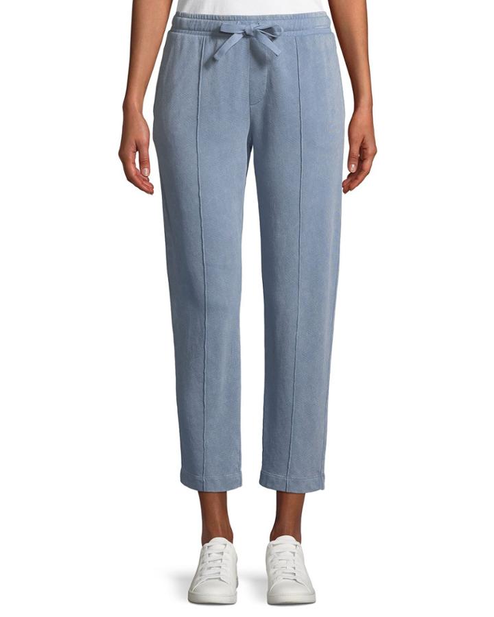 Croma Wash Drawstring-waist Pull-on Cropped Cotton Pants