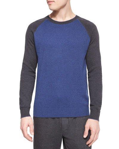 Flecked Raglan-sleeve Baseball