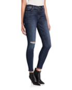 Le High Skinny Jeans With Lightly Distressed Pockets