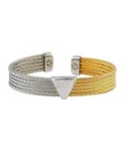 Triangular Diamond Cable Bracelet, Two-tone
