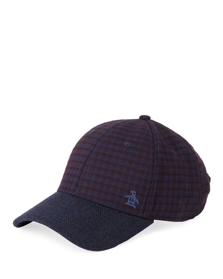 Men's Suiting Check Baseball Cap
