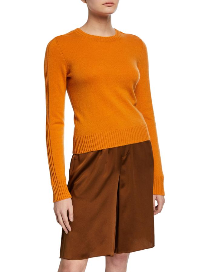 Runner Crewneck Long-sleeve Cashmere Rib