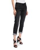 The Skinny Boyfriend Star-embroidered Jeans