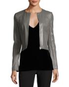Helen Long-sleeve Cropped Leather