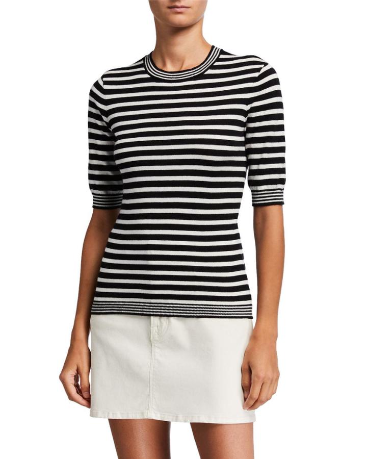 70's Striped Cotton-cashmere