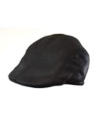 Leather Driver Hat, Black