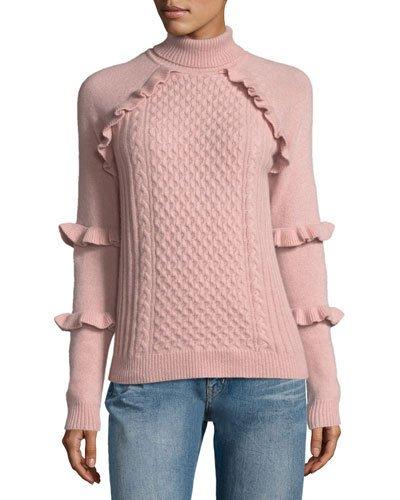 Cashmere Ruffle-trim