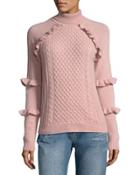 Cashmere Ruffle-trim