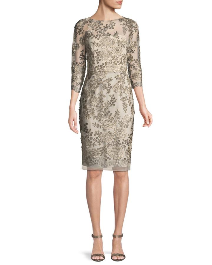 Embellished Floral Three-quarter
