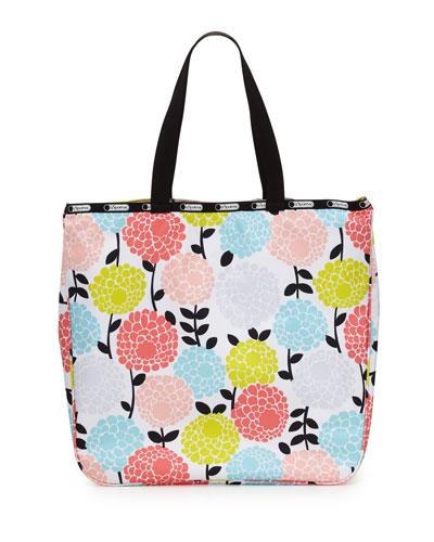 Le Zip Floral Tote Bag, Garden