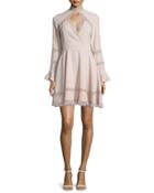 Lace-inset Keyhole-front Dress
