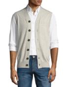 Men's Cashmere Cardigan Vest