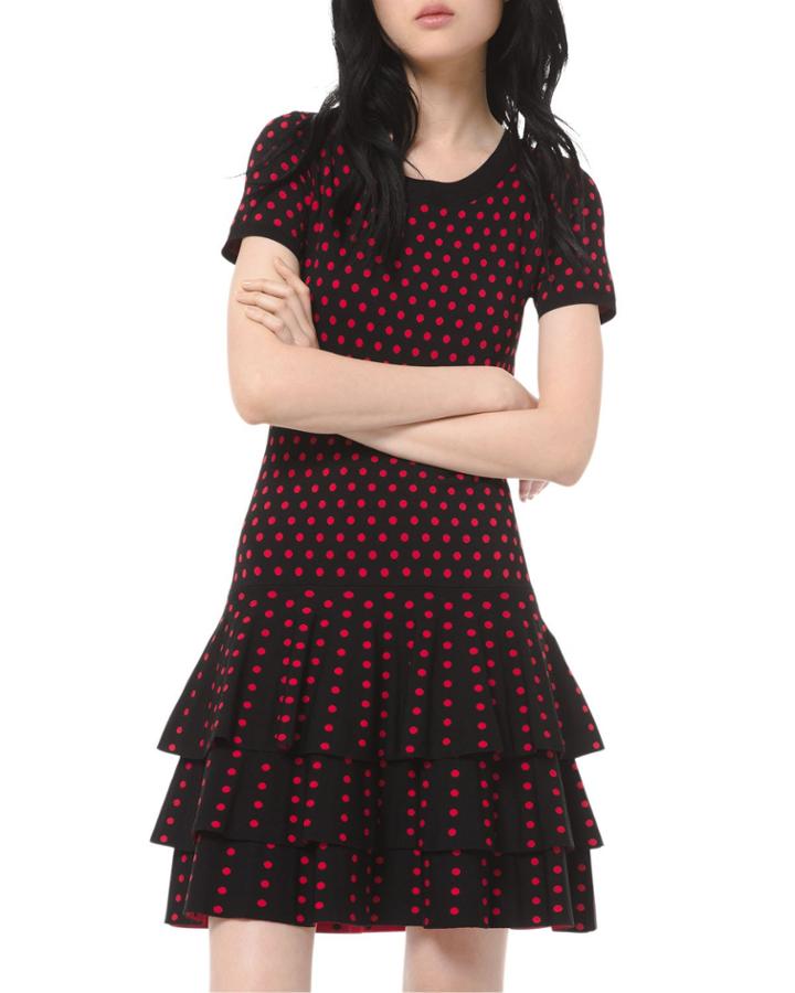 Polka-dot Short-sleeve 3-tier