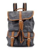 Paisley-printed Rucksack Backpack, Black