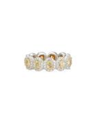 18k Yellow & White Diamond Band Ring, 3.22tcw,