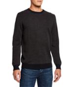 Men's Two Color Textured Long-sleeve